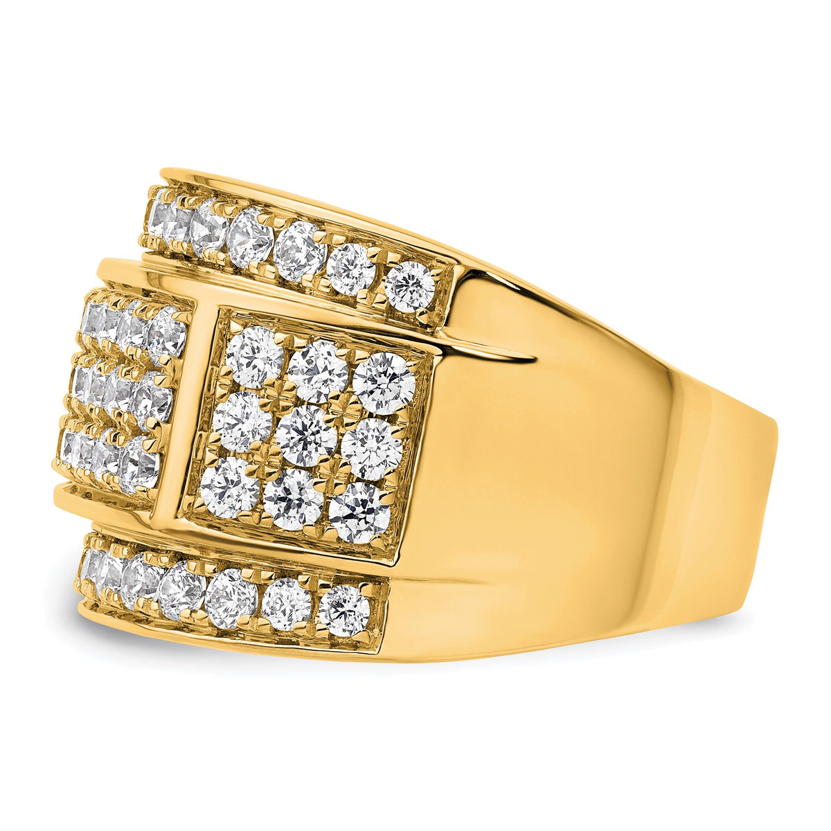 Men's Lab-Grown Diamond Heirloom Ring in 14K Yellow Gold (3 ct. tw.), Size 10 - Sophia Jewelers