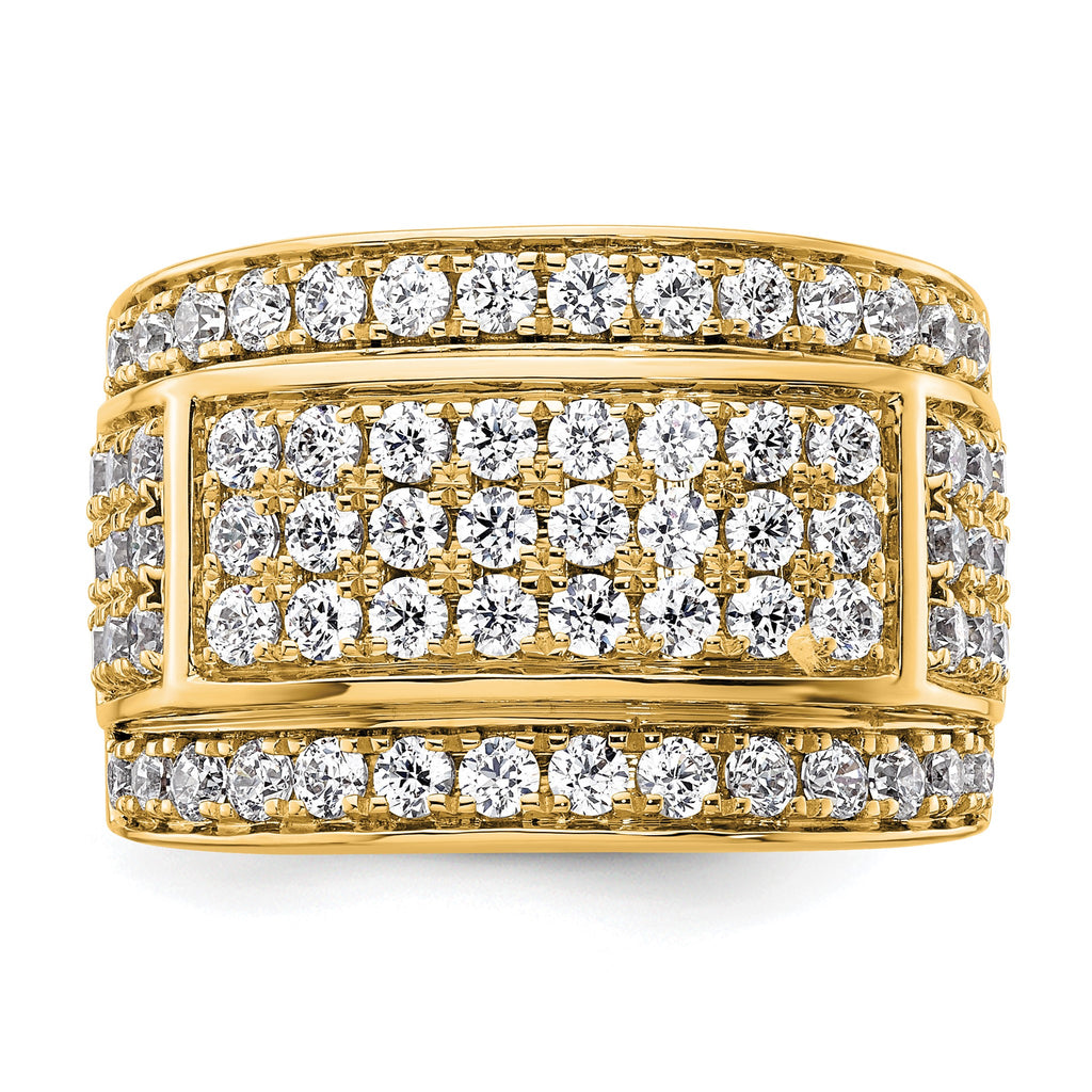 Men's Lab-Grown Diamond Heirloom Ring in 14K Yellow Gold (3 ct. tw.), Size 10 - Sophia Jewelers