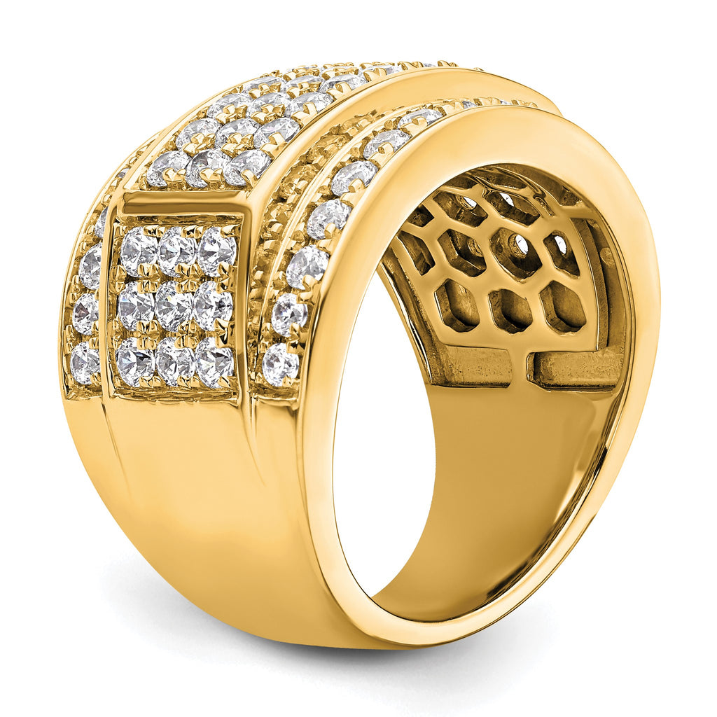 Men's Lab-Grown Diamond Heirloom Ring in 14K Yellow Gold (3 ct. tw.), Size 10 - Sophia Jewelers