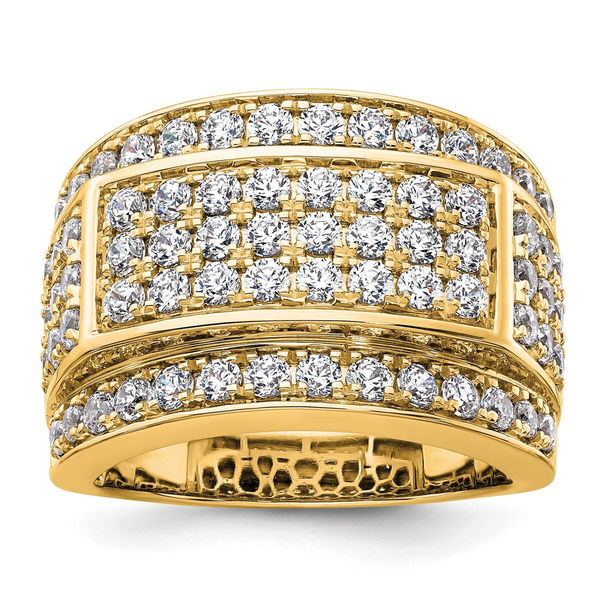 Men's Lab-Grown Diamond Heirloom Ring in 14K Yellow Gold (3 ct. tw.), Size 10 - Sophia Jewelers