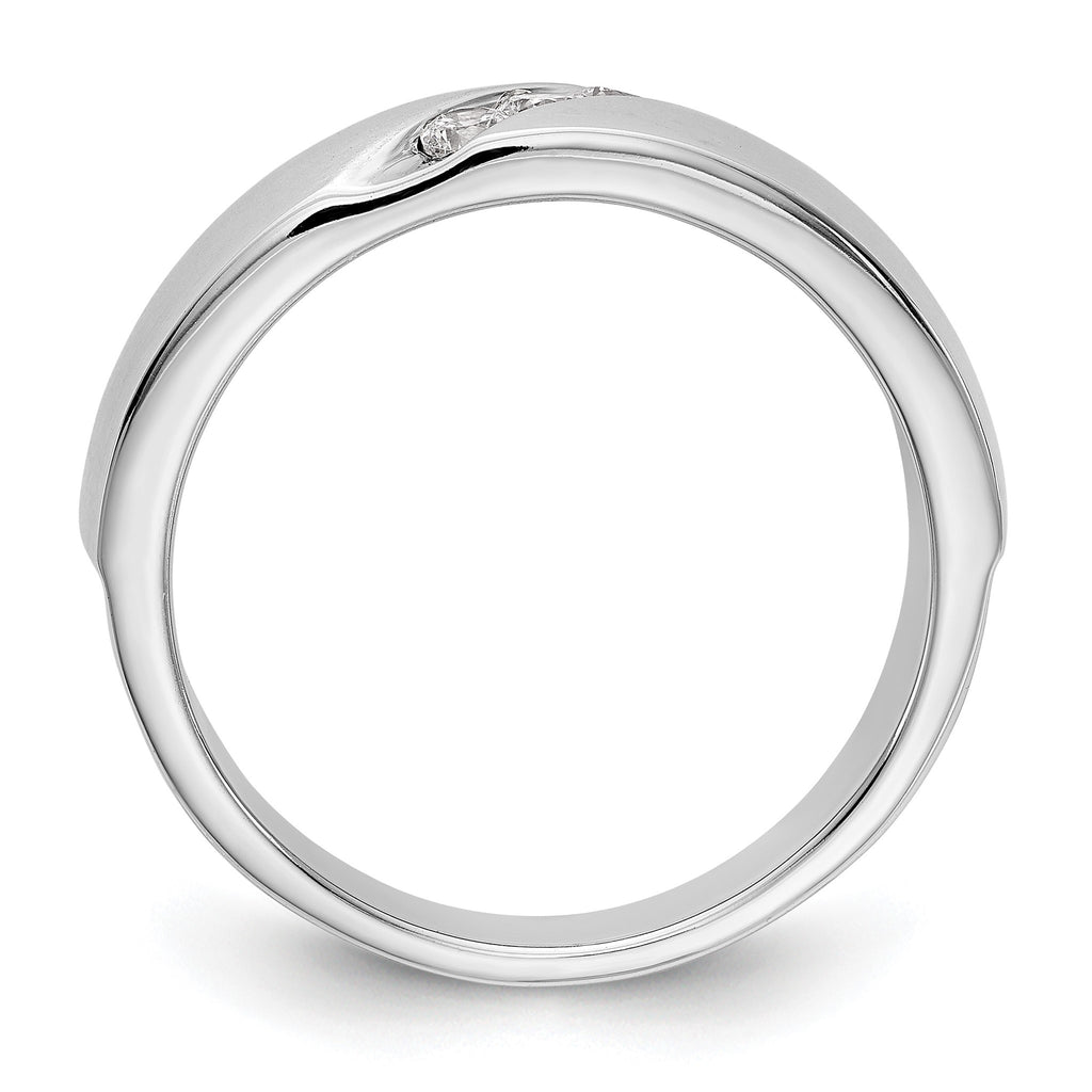 Men's Lab-Grown Diamond Band in 14K White Gold, 3mm (1/5 ct. tw.), Size 10 - Sophia Jewelers