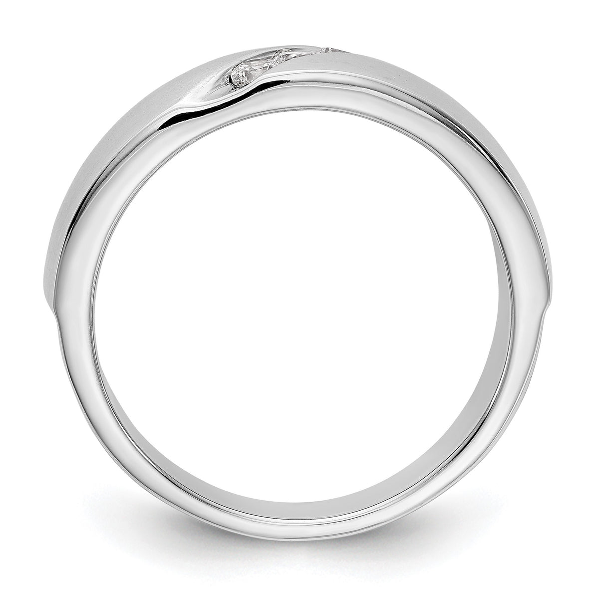 Men's Lab-Grown Diamond Band in 14K White Gold, 3mm (1/5 ct. tw.), Size 10 - Sophia Jewelers