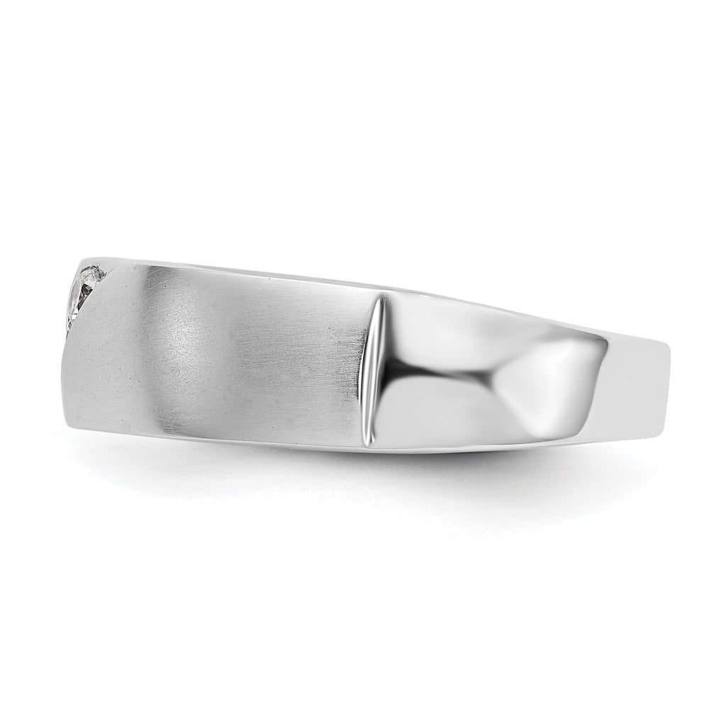 Men's Lab-Grown Diamond Band in 14K White Gold, 3mm (1/5 ct. tw.), Size 10 - Sophia Jewelers