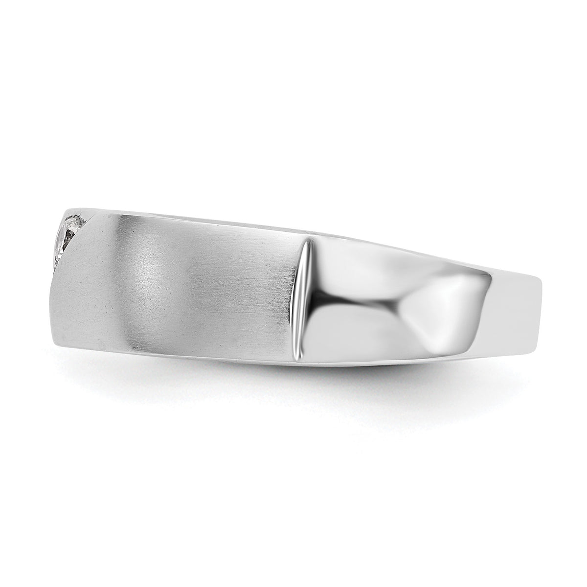 Men's Lab-Grown Diamond Band in 14K White Gold, 3mm (1/5 ct. tw.), Size 10 - Sophia Jewelers