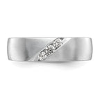 Men's Lab-Grown Diamond Band in 14K White Gold, 3mm (1/5 ct. tw.), Size 10 - Sophia Jewelers