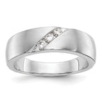 Men's Lab-Grown Diamond Band in 14K White Gold, 3mm (1/5 ct. tw.), Size 10 - Sophia Jewelers