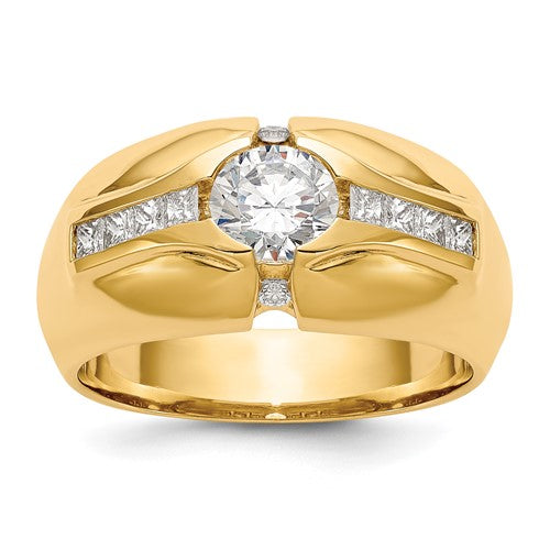 Men's Lab-Grown Diamond Ring in 14K Yellow Gold (1 ct. tw.), Size 10 - Sophia Jewelers