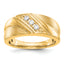 14k 1/6 carat Lab Grown Diamond VS/SI+ G+ Three Stone Complete Men's Ring