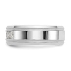 Men's Lab-Grown Diamond Band in 14K White Gold, 7.6mm (1/2 ct. tw.), Size 10 - Sophia Jewelers
