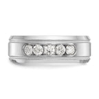 Men's Lab-Grown Diamond Band in 14K White Gold, 7.6mm (1/2 ct. tw.), Size 10 - Sophia Jewelers