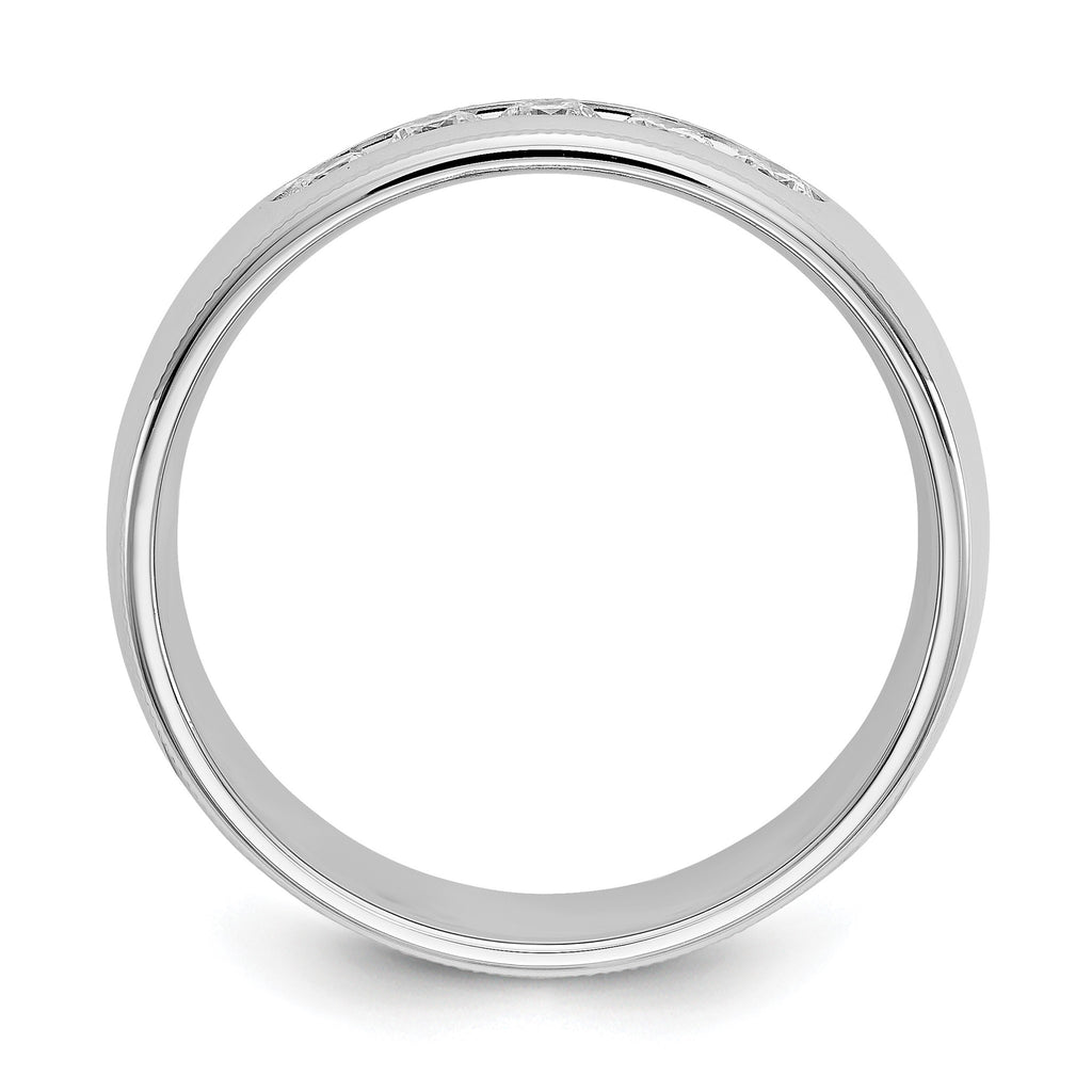 Men's Lab-Grown Diamond Band in 14K White Gold, 7mm (1/2 ct. tw.), Size 10 - Sophia Jewelers