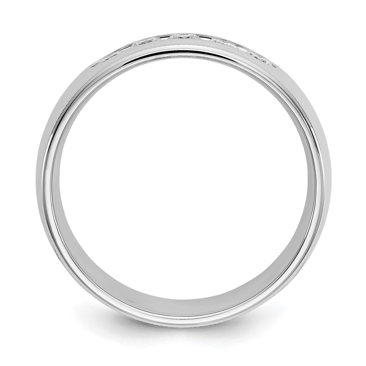 Men's Lab-Grown Diamond Band in 14K White Gold, 7mm (1/2 ct. tw.), Size 10 - Sophia Jewelers