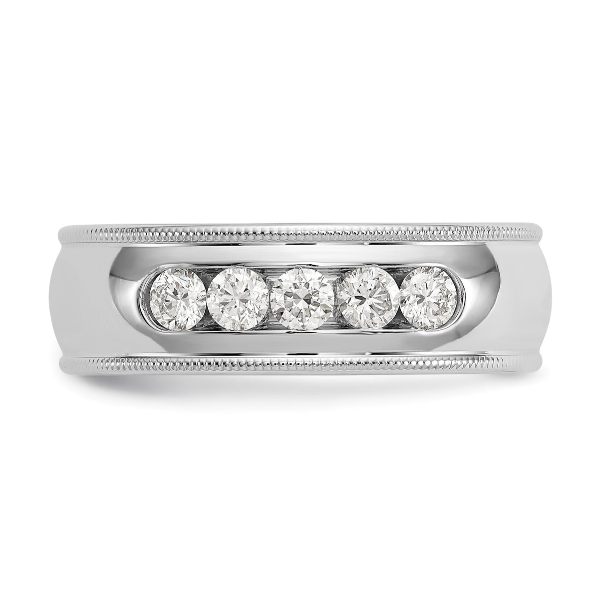 Men's Lab-Grown Diamond Band in 14K White Gold, 7mm (1/2 ct. tw.), Size 9 - Sophia Jewelers