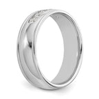 Men's Lab-Grown Diamond Band in 14K White Gold, 7mm (1/2 ct. tw.), Size 9 - Sophia Jewelers