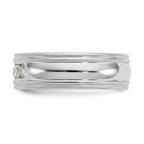 Men's Lab-Grown Diamond Band in 14K White Gold, 7.6mm (1/2 ct. tw.), Size 10.5 - Sophia Jewelers