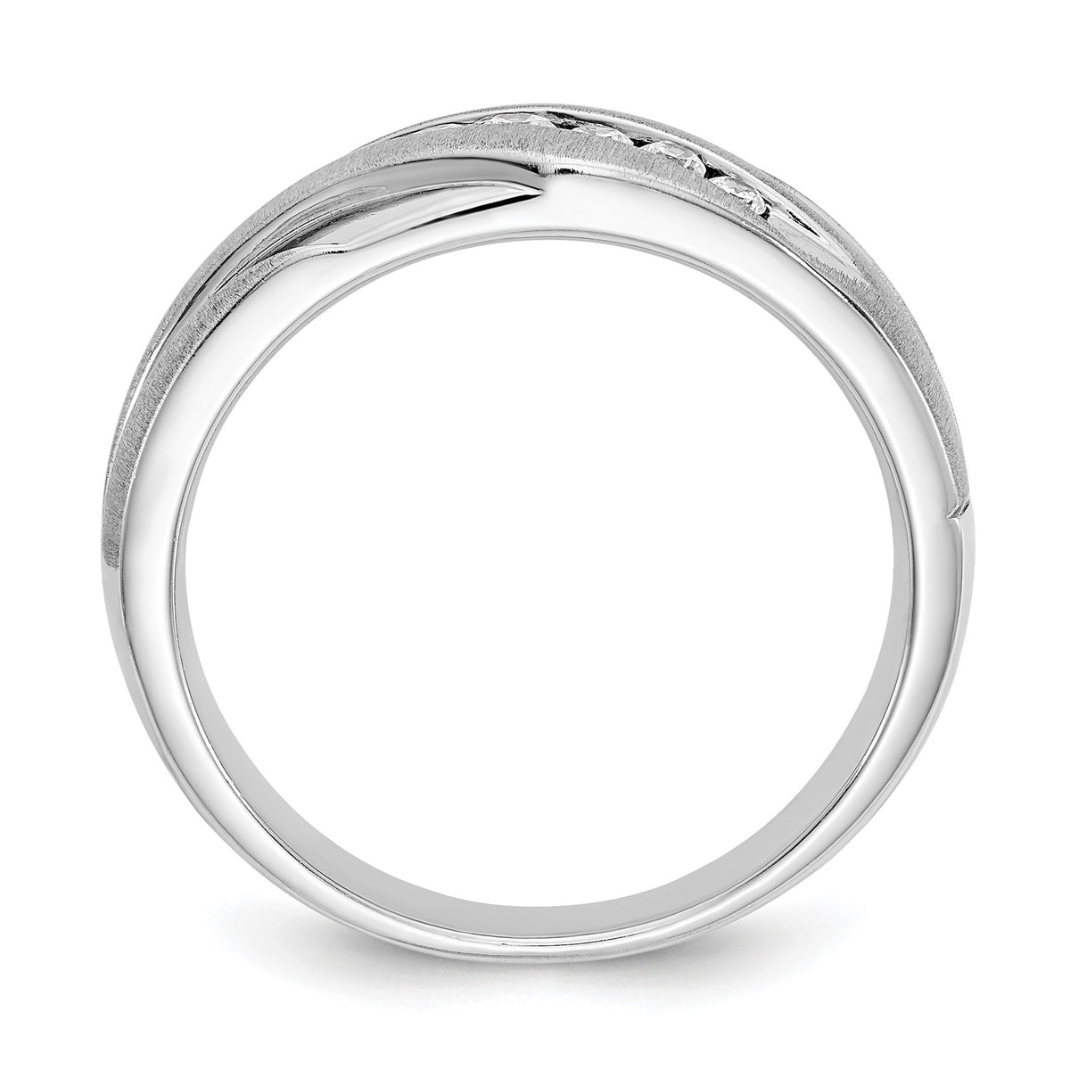 Men's Lab-Grown Diamond Band in 14K White Gold, 4mm (1/4 ct. tw.), Size 10 - Sophia Jewelers