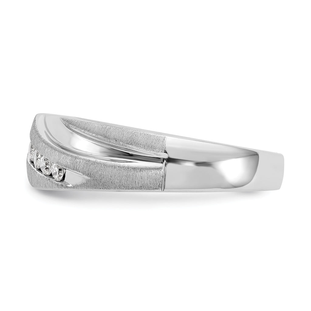 Men's Lab-Grown Diamond Band in 14K White Gold, 4mm (1/4 ct. tw.), Size 10 - Sophia Jewelers