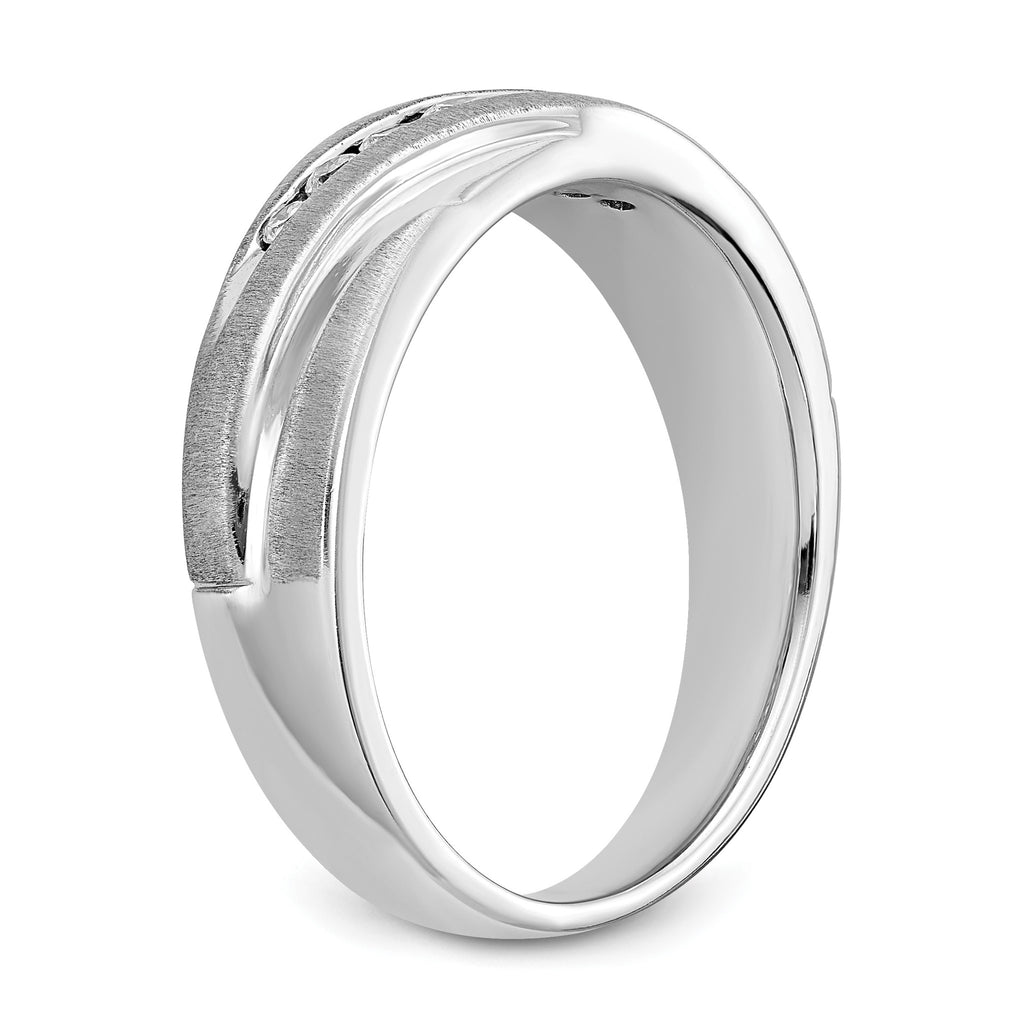 Men's Lab-Grown Diamond Band in 14K White Gold, 4mm (1/4 ct. tw.), Size 10 - Sophia Jewelers