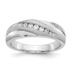 Men's Lab-Grown Diamond Band in 14K White Gold, 4mm (1/4 ct. tw.), Size 10 - Sophia Jewelers