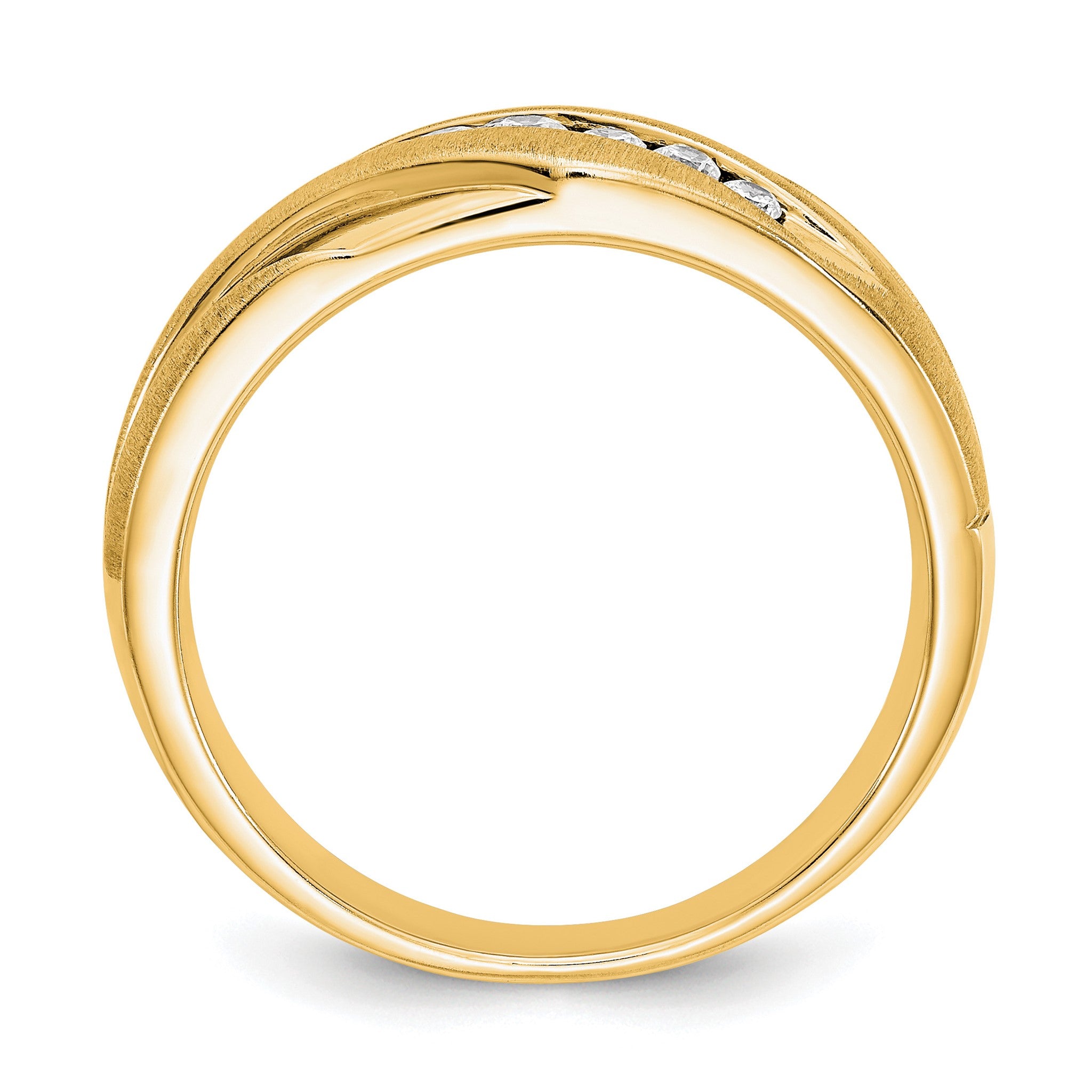 Men's Lab-Grown Diamond Band in 14K Yellow Gold, 4mm (1/4 ct. tw.), Size 10 Secondary image