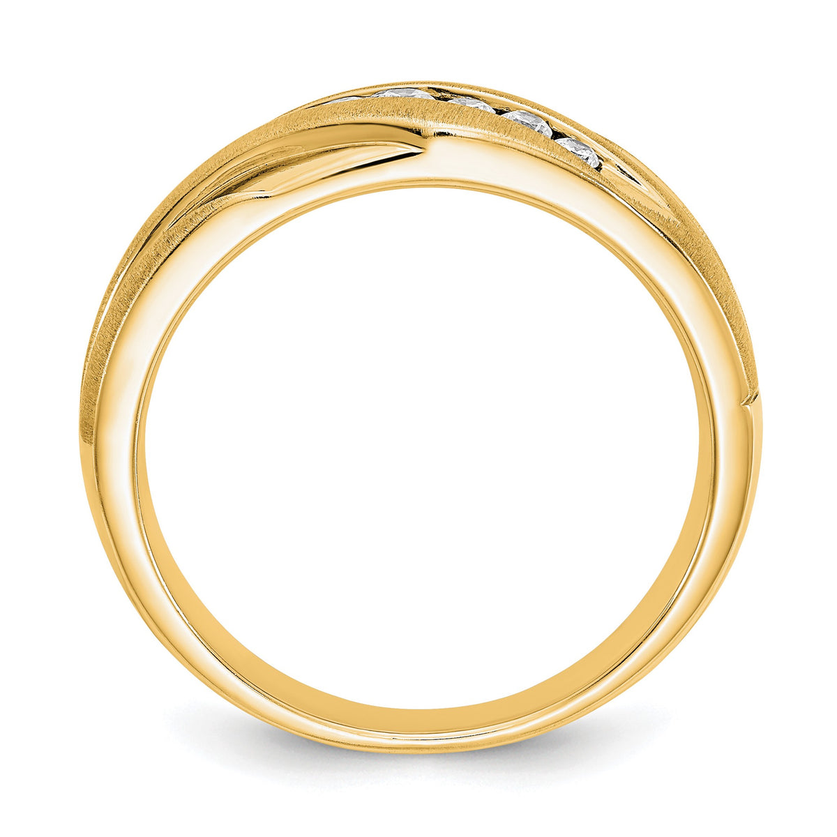 Men's Lab-Grown Diamond Band in 14K Yellow Gold, 4mm (1/4 ct. tw.), Size 10 - Sophia Jewelers