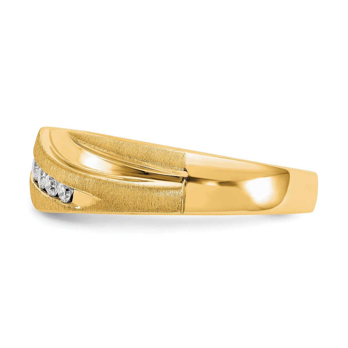 Men's Lab-Grown Diamond Band in 14K Yellow Gold, 4mm (1/4 ct. tw.), Size 10 - Sophia Jewelers