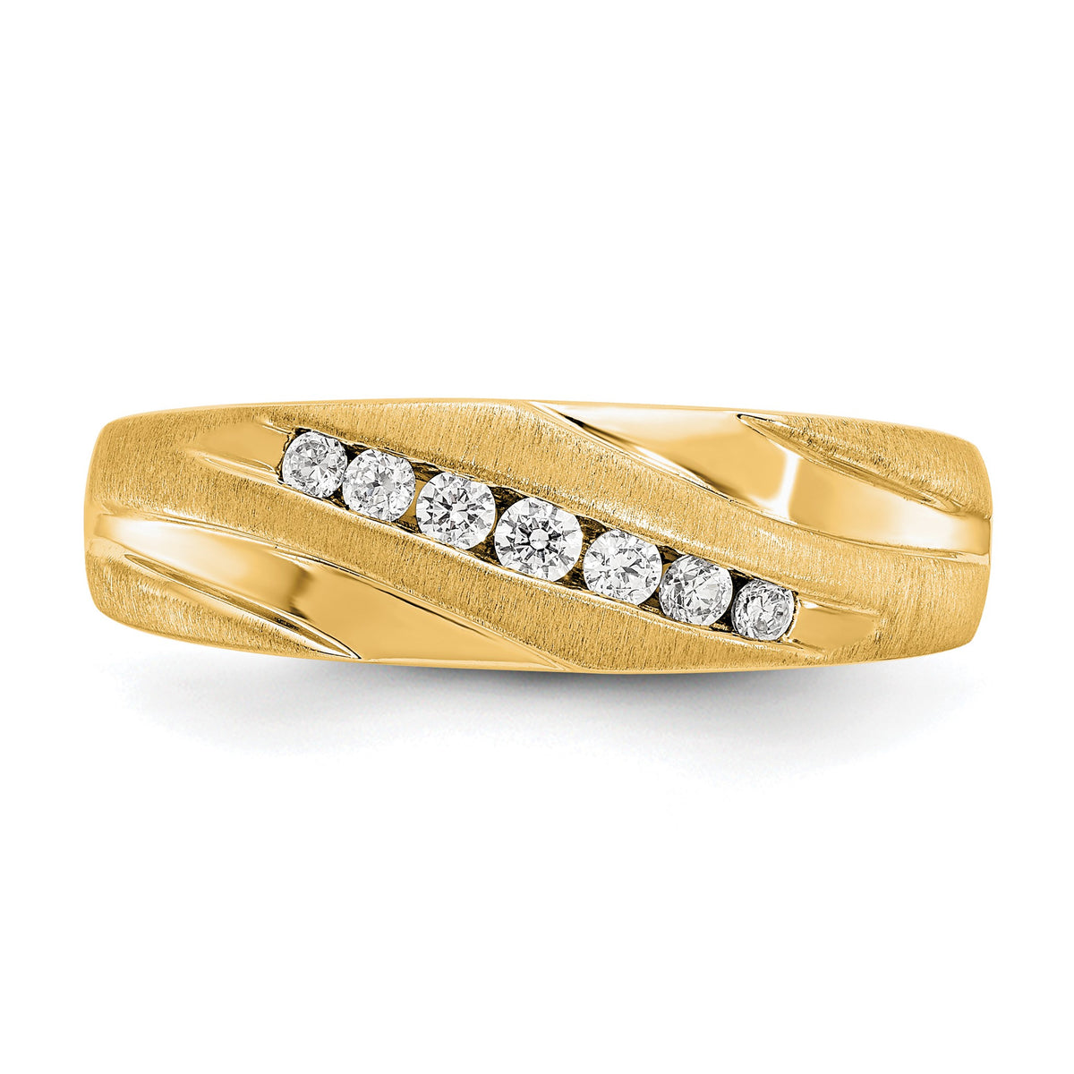 Men's Lab-Grown Diamond Band in 14K Yellow Gold, 4mm (1/4 ct. tw.), Size 10 - Sophia Jewelers