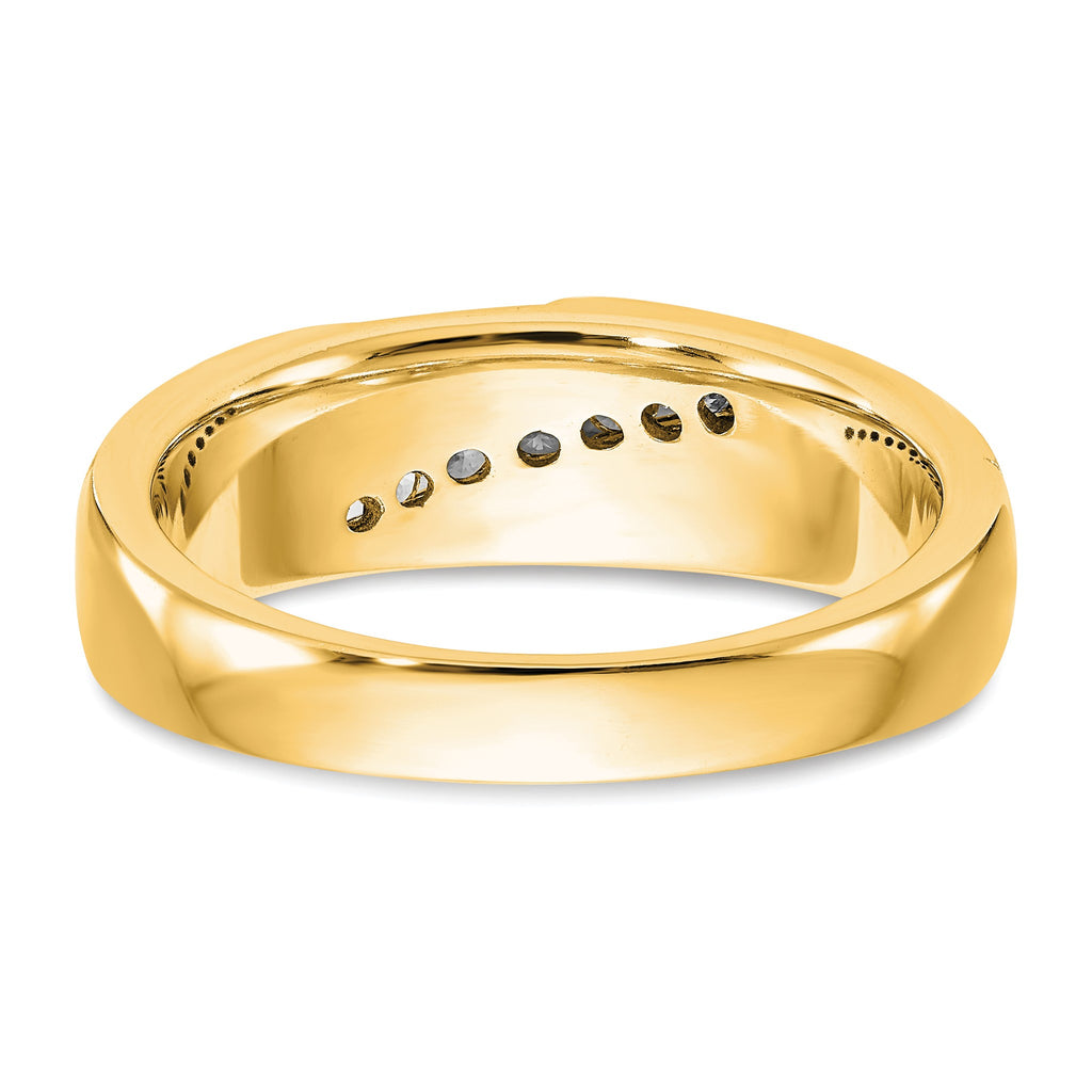 Men's Lab-Grown Diamond Band in 14K Yellow Gold, 4mm (1/4 ct. tw.), Size 10 - Sophia Jewelers