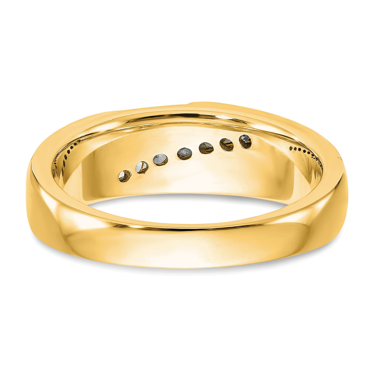 Men's Lab-Grown Diamond Band in 14K Yellow Gold, 4mm (1/4 ct. tw.), Size 10 - Sophia Jewelers