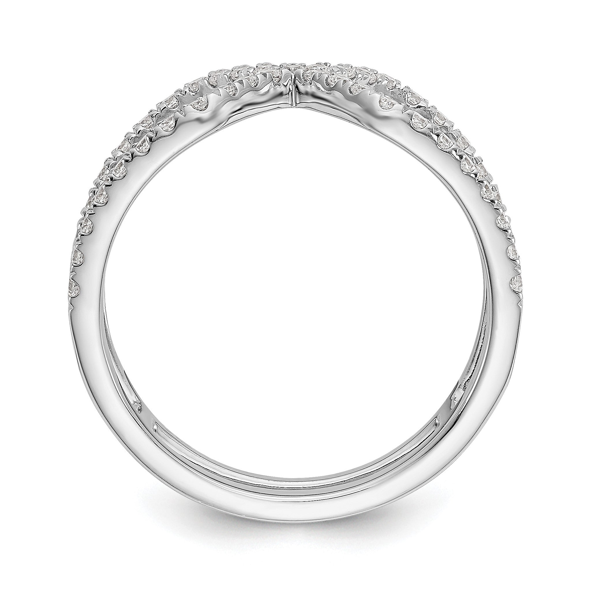 Lab-Grown Diamond Geometric Ring in 14K White Gold, 5.1mm (1/2 ct. tw.), Size 7 Secondary image