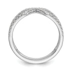 Lab-Grown Diamond Geometric Ring in 14K White Gold, 5.1mm (1/2 ct. tw.), Size 7 - Sophia Jewelers