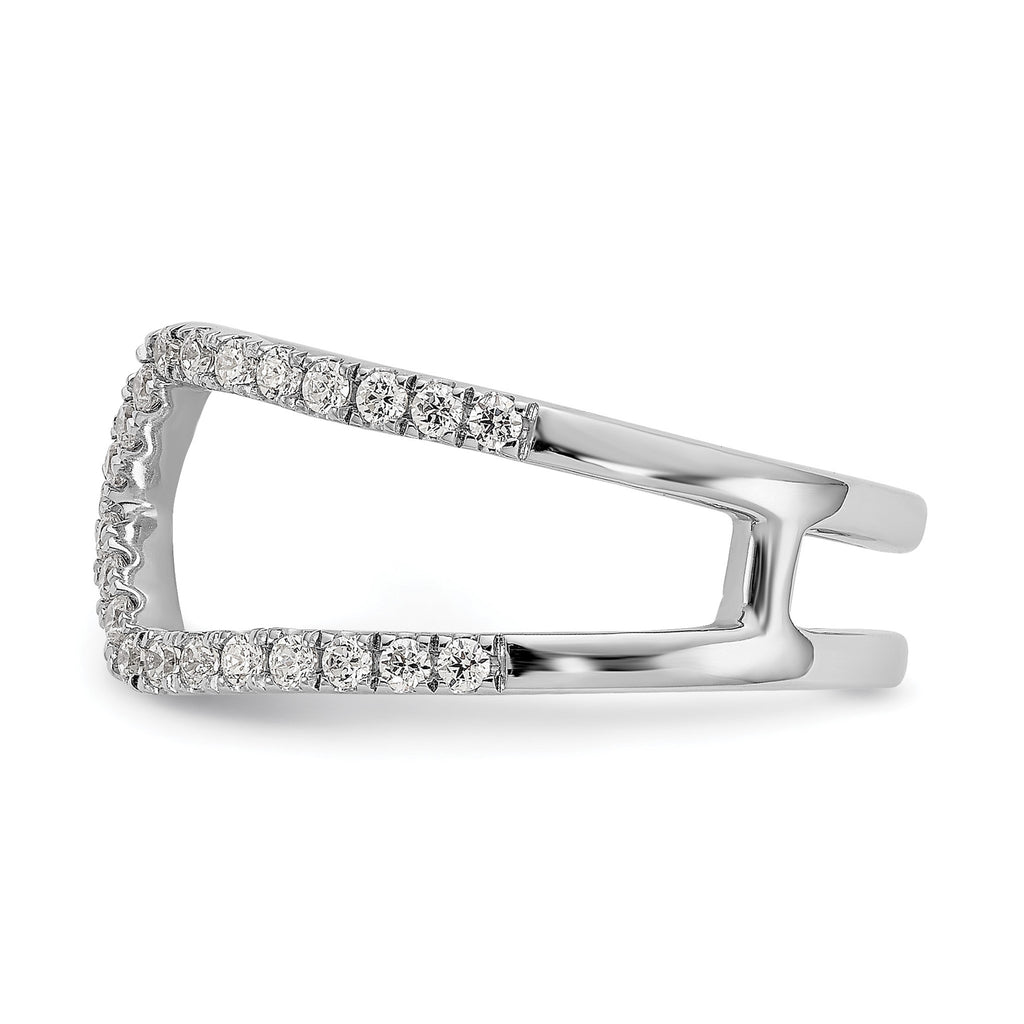 Lab-Grown Diamond Geometric Ring in 14K White Gold, 5.1mm (1/2 ct. tw.), Size 7 - Sophia Jewelers