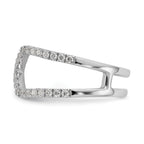 Lab-Grown Diamond Geometric Ring in 14K White Gold, 5.1mm (1/2 ct. tw.), Size 7 - Sophia Jewelers