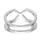 Lab-Grown Diamond Geometric Ring in 14K White Gold, 5.1mm (1/2 ct. tw.), Size 7 - Sophia Jewelers