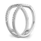 Lab-Grown Diamond Geometric Ring in 14K White Gold, 5.1mm (1/2 ct. tw.), Size 7 - Sophia Jewelers