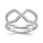Lab-Grown Diamond Geometric Ring in 14K White Gold, 5.1mm (1/2 ct. tw.), Size 7 - Sophia Jewelers