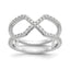 Lab-Grown Diamond Geometric Ring in 14K White Gold, 5.1mm (1/2 ct. tw.), Size 7 - Sophia Jewelers