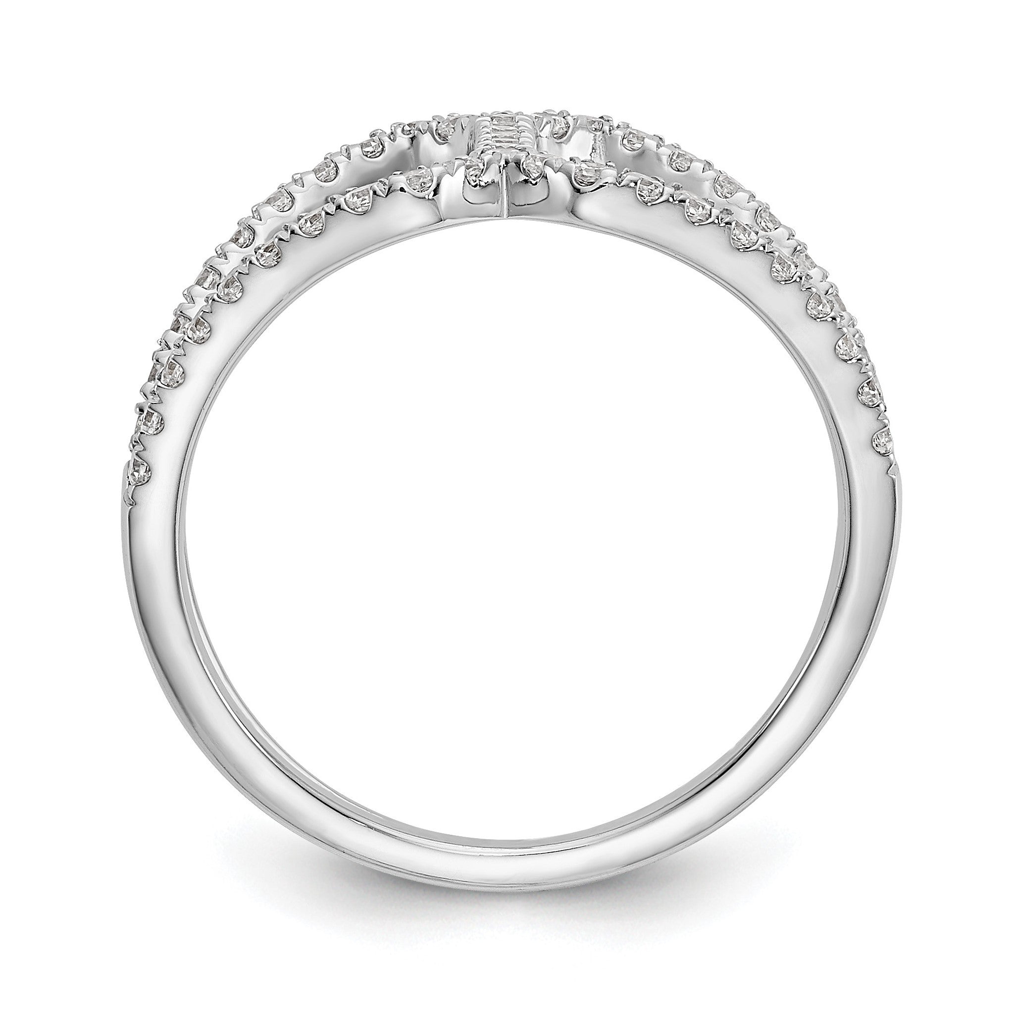 Lab-Grown Diamond Geometric Ring in 14K White Gold, 2.1mm (1/2 ct. tw.), Size 7 Secondary image