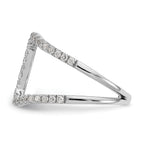 Lab-Grown Diamond Geometric Ring in 14K White Gold, 2.1mm (1/2 ct. tw.), Size 7 - Sophia Jewelers