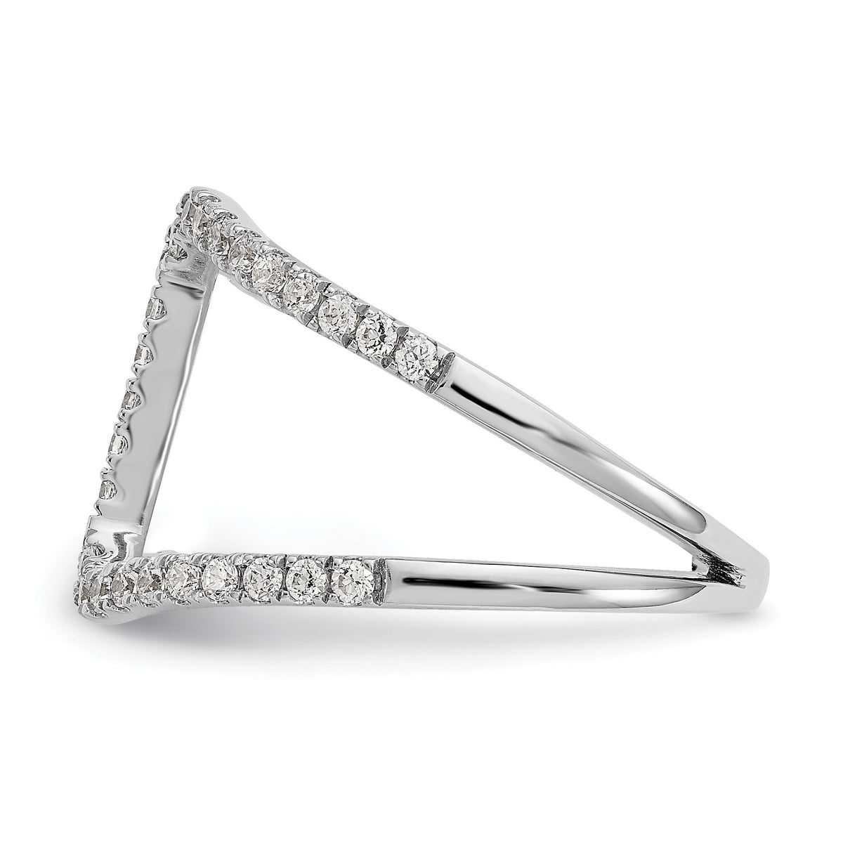 Lab-Grown Diamond Geometric Ring in 14K White Gold, 2.1mm (1/2 ct. tw.), Size 7 - Sophia Jewelers
