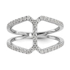 Lab-Grown Diamond Geometric Ring in 14K White Gold, 2.1mm (1/2 ct. tw.), Size 7 - Sophia Jewelers