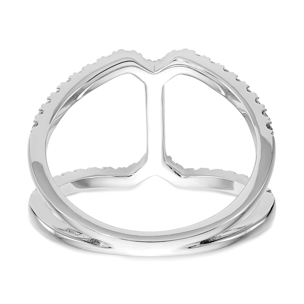 Lab-Grown Diamond Geometric Ring in 14K White Gold, 2.1mm (1/2 ct. tw.), Size 7 - Sophia Jewelers