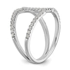 Lab-Grown Diamond Geometric Ring in 14K White Gold, 2.1mm (1/2 ct. tw.), Size 7 - Sophia Jewelers