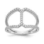 Lab-Grown Diamond Geometric Ring in 14K White Gold, 2.1mm (1/2 ct. tw.), Size 7 - Sophia Jewelers