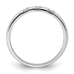14K White Gold Lab Grown Diamond VS/SI+ G+ Trio Ladies Band