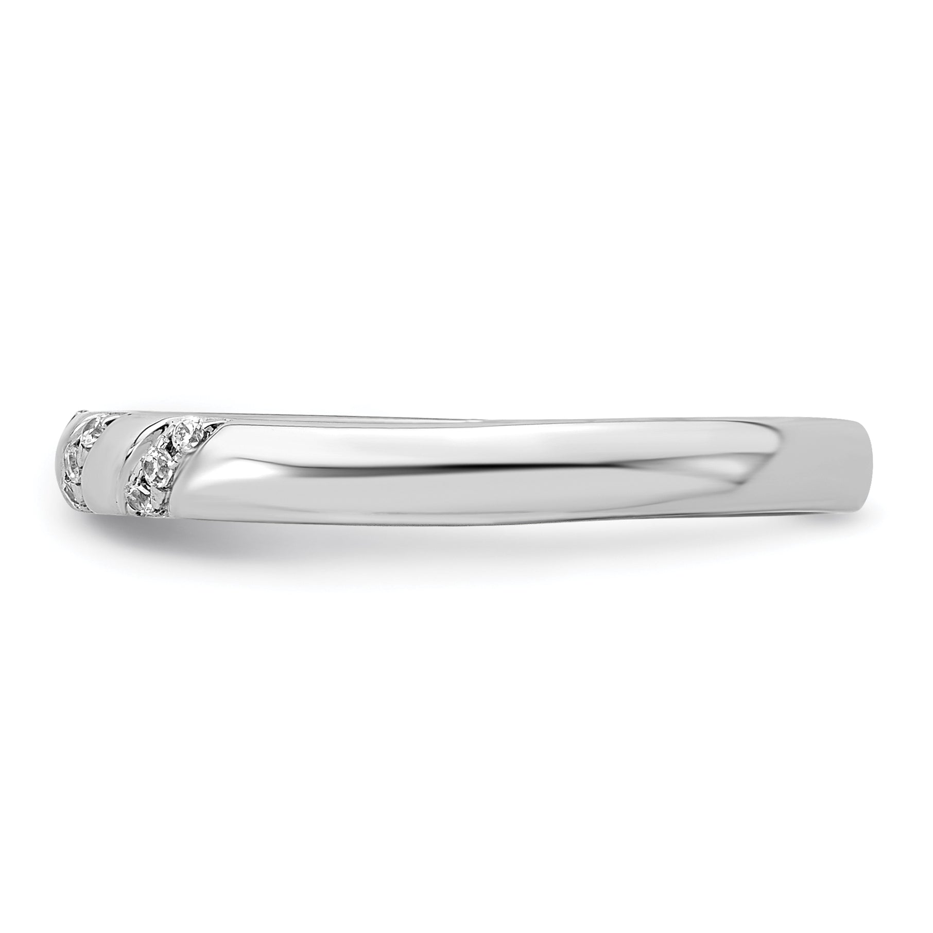 14K White Gold Lab Grown Diamond VS/SI+ G+ Trio Ladies Band
