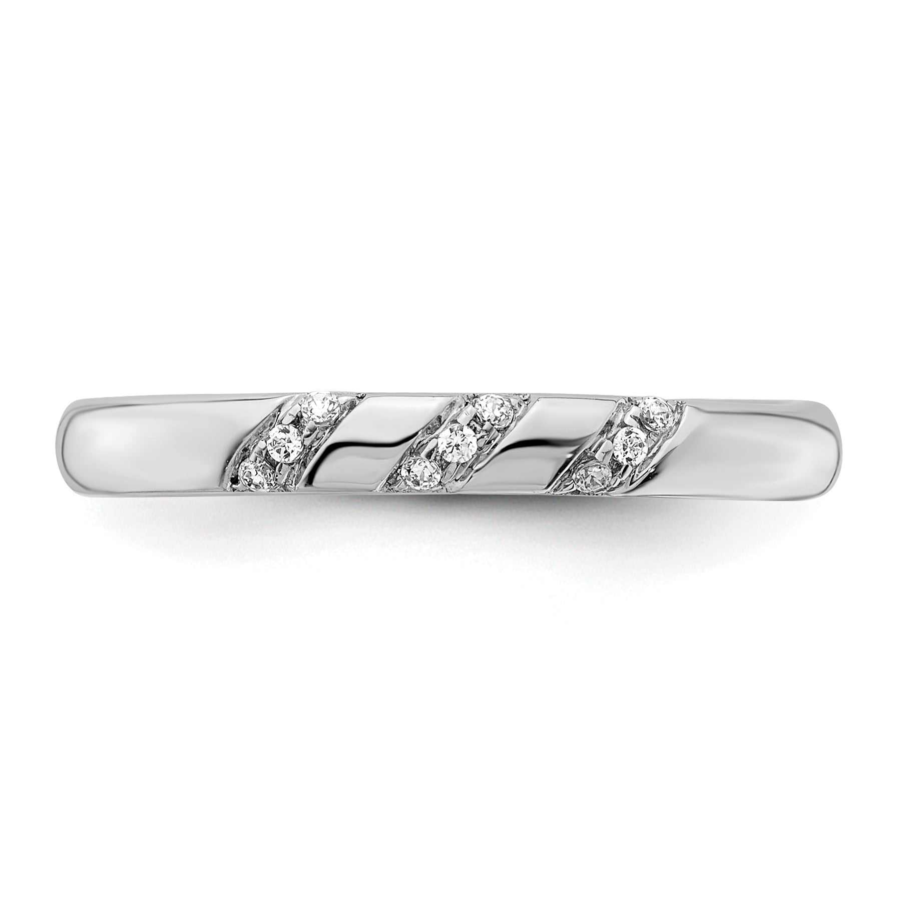 14K White Gold Lab Grown Diamond VS/SI+ G+ Trio Ladies Band