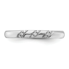 14K White Gold Lab Grown Diamond VS/SI+ G+ Trio Ladies Band