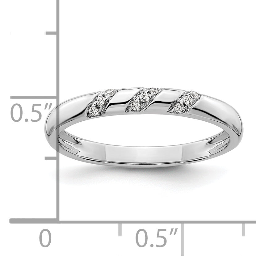 14K White Gold Lab Grown Diamond VS/SI+ G+ Trio Ladies Band