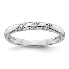 14K White Gold Lab Grown Diamond VS/SI+ G+ Trio Ladies Band